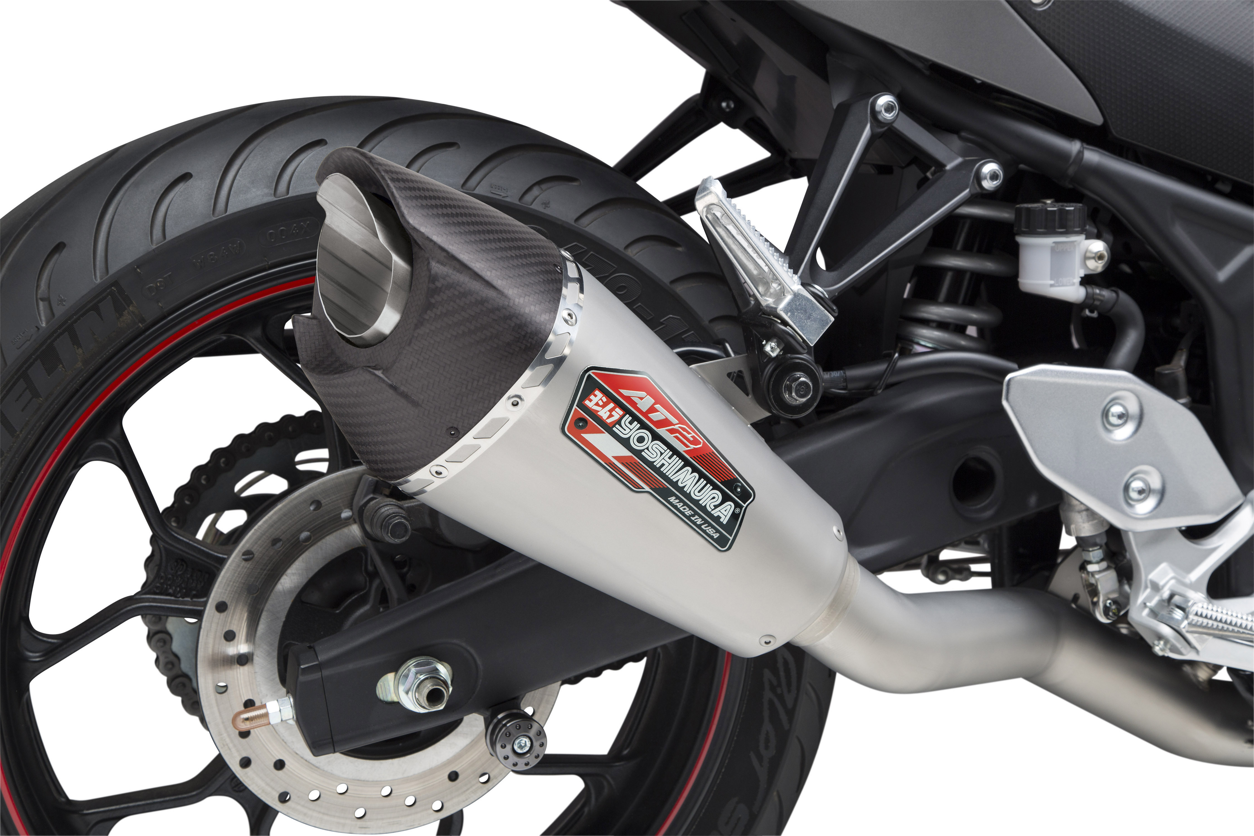 AT2 RACE Stainless Steel Full Exhaust - 15-21 Yamaha R3 - Click Image to Close