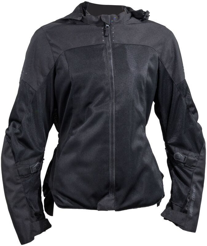 Speed and Strength Starstruck Mesh Jacket Black Womens Large - Black mesh textile jacket, womens large - Click Image to Close