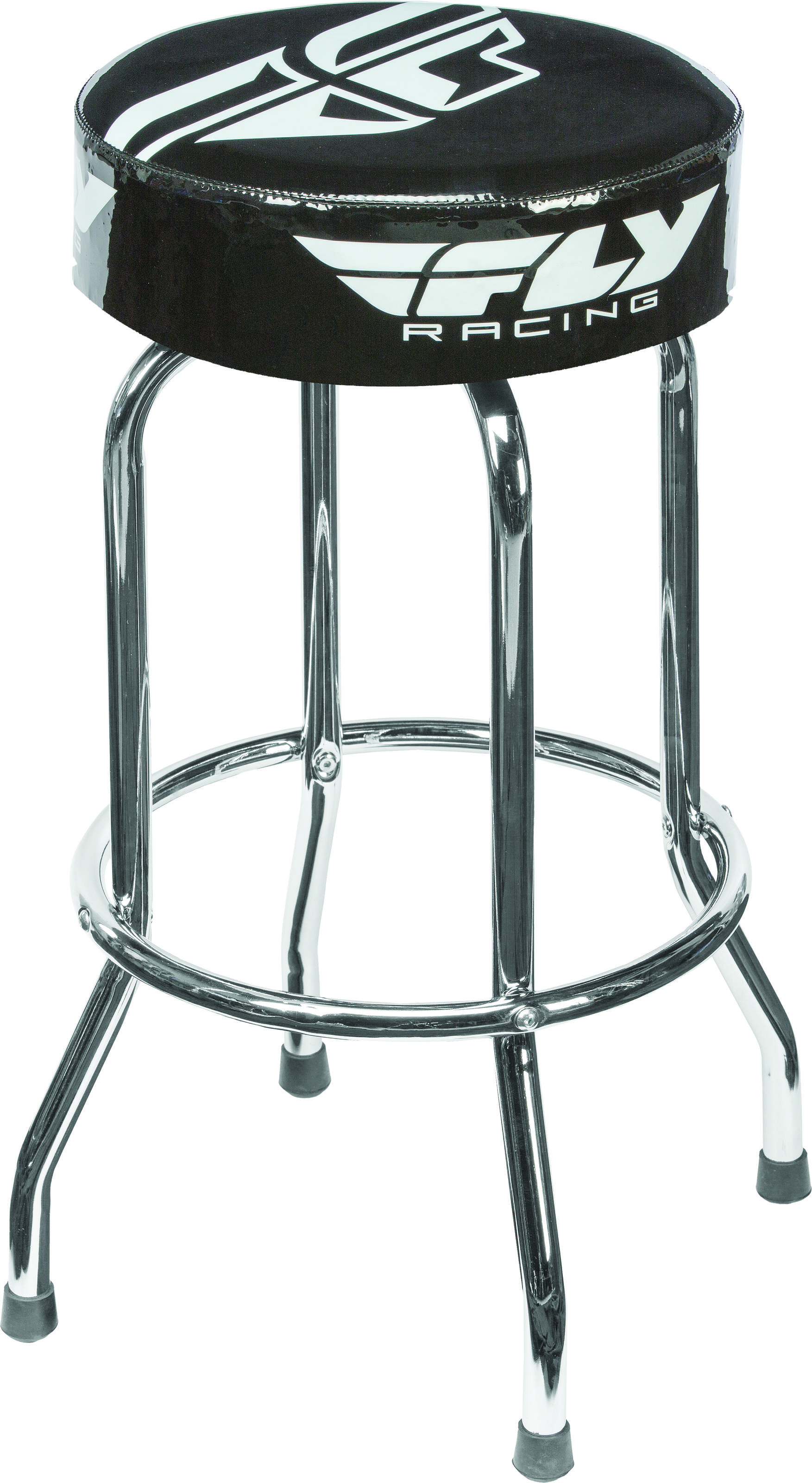 Fly Racing Bar Stool Black 30 Inch Universal Shop Garage - Black bar stool, 30" tall, universal shop use - Click Image to Close