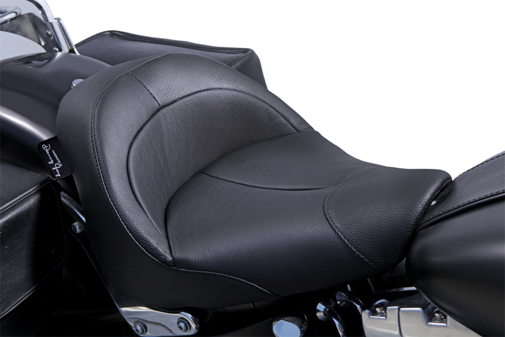 BigIST Solo Leather Seat - For 06-17 HD FLSTF/B 06-07 FXST Softail - Click Image to Close
