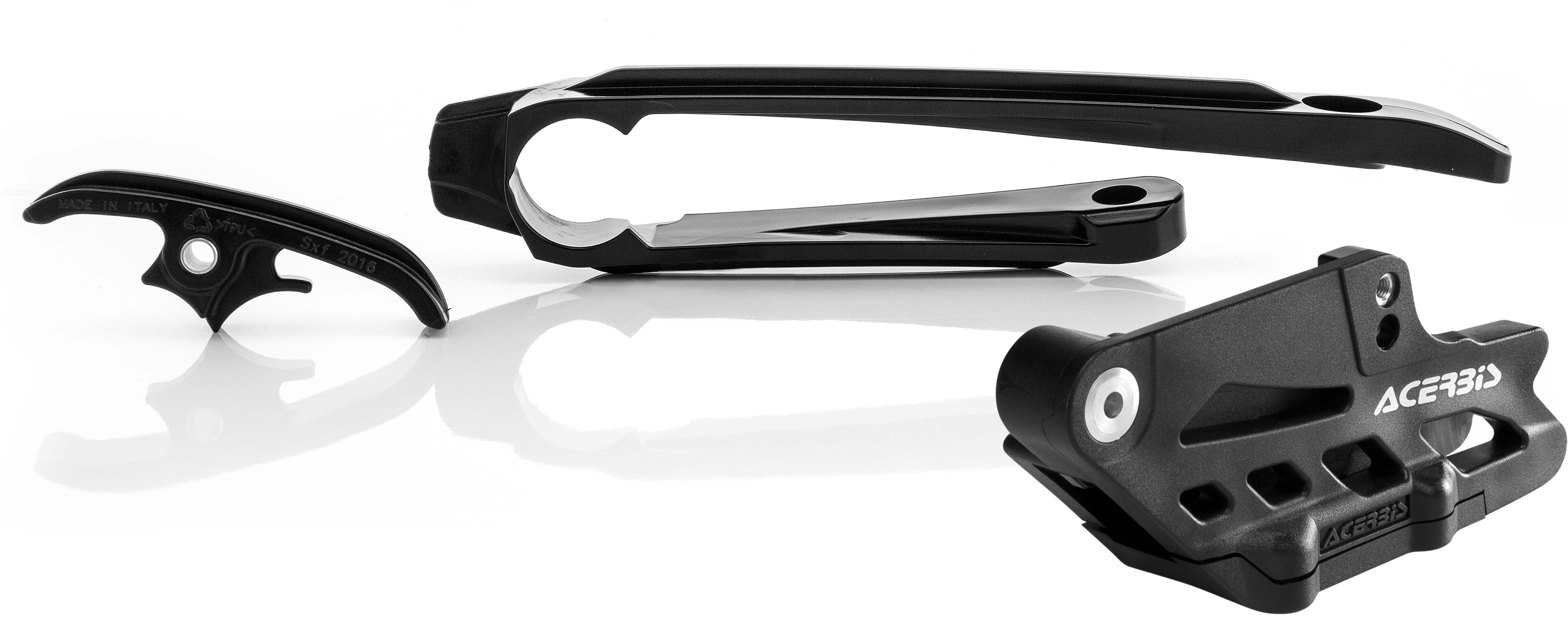Chain Guide & Swingarm Slider Kit V 2.0 - - Black - For 17-21 KTM EXCF - Click Image to Close