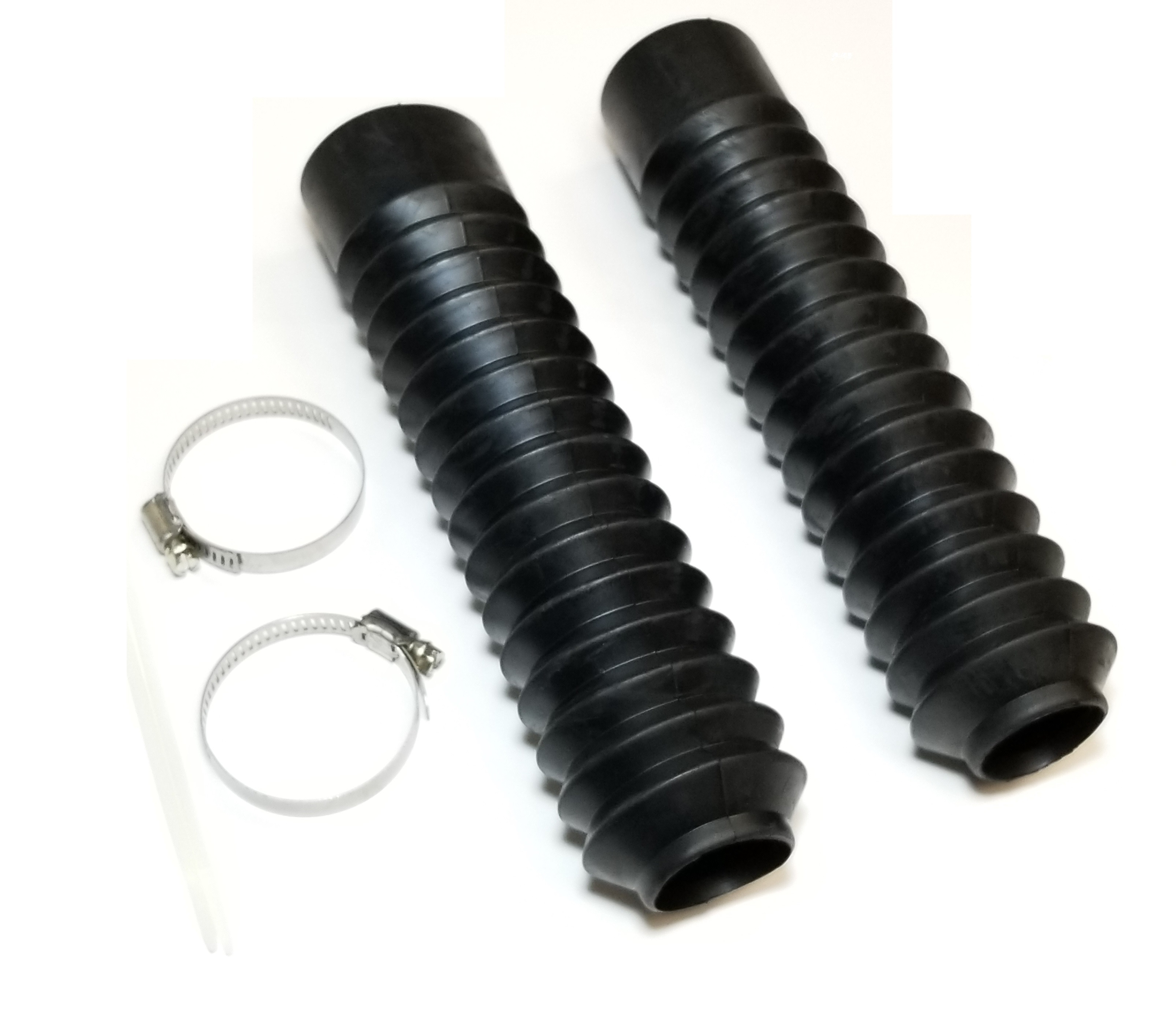 Black Fork Boots - Pair - 15T, 9-3/4" L, 32-38mm Upper, 48-54mm Lower - Click Image to Close