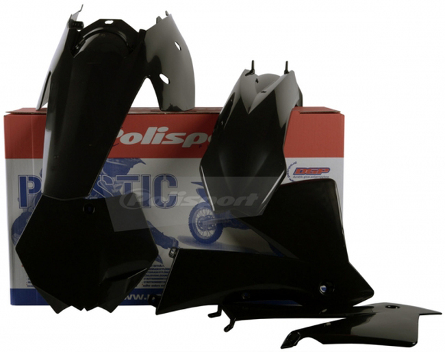 Black Plastic Kit - For 03-04 KTM SX - Click Image to Close