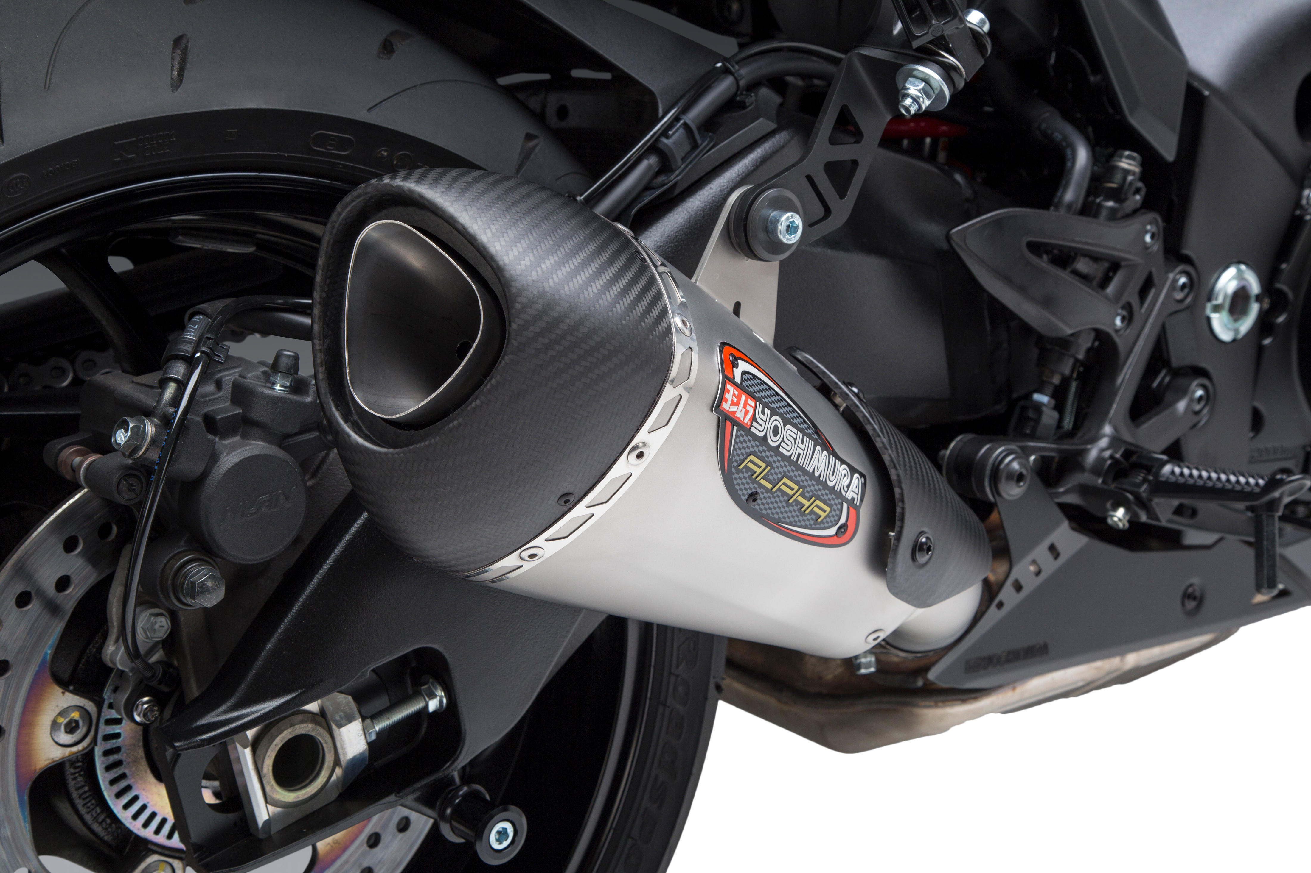 Alpha T Street Stainless Steel Slip On Exhaust Carbon Fiber Cap - For 2020 GS1000S Katana - Click Image to Close