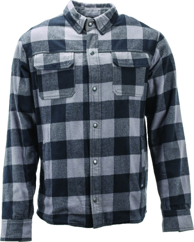 Kuryakyn Vise Flannel Moto Shirt Black Medium Men's - Men's moto shirt, black, medium, by Kuryakyn - Click Image to Close