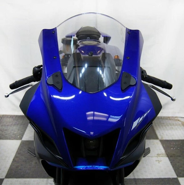 New Rage Cycles Mirror Block Off Plates Black Fits 21-24 Yamaha R7 - Click Image to Close