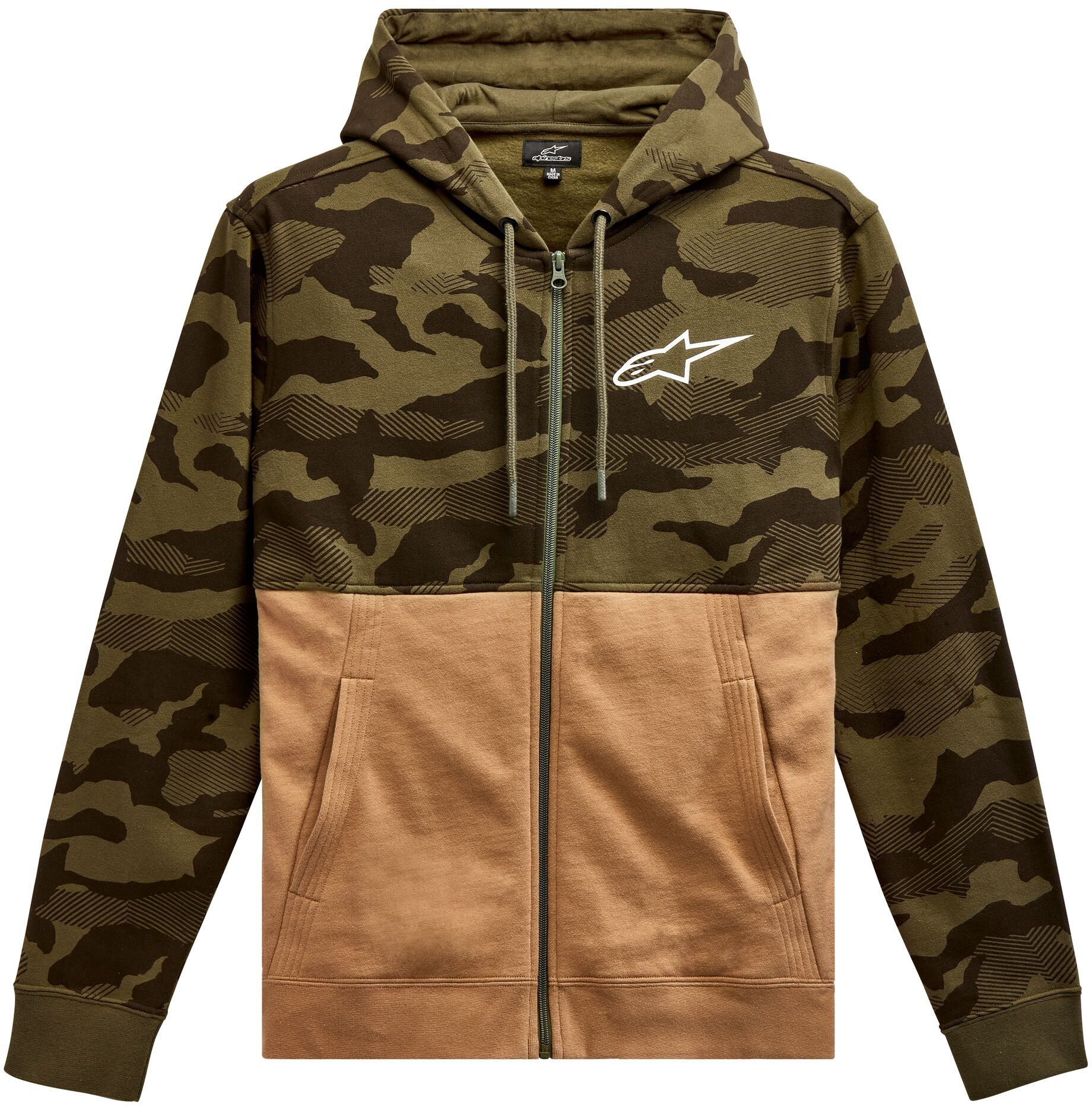 Alpinestars Camo Block Hoodie Military/Sand Large - Click Image to Close