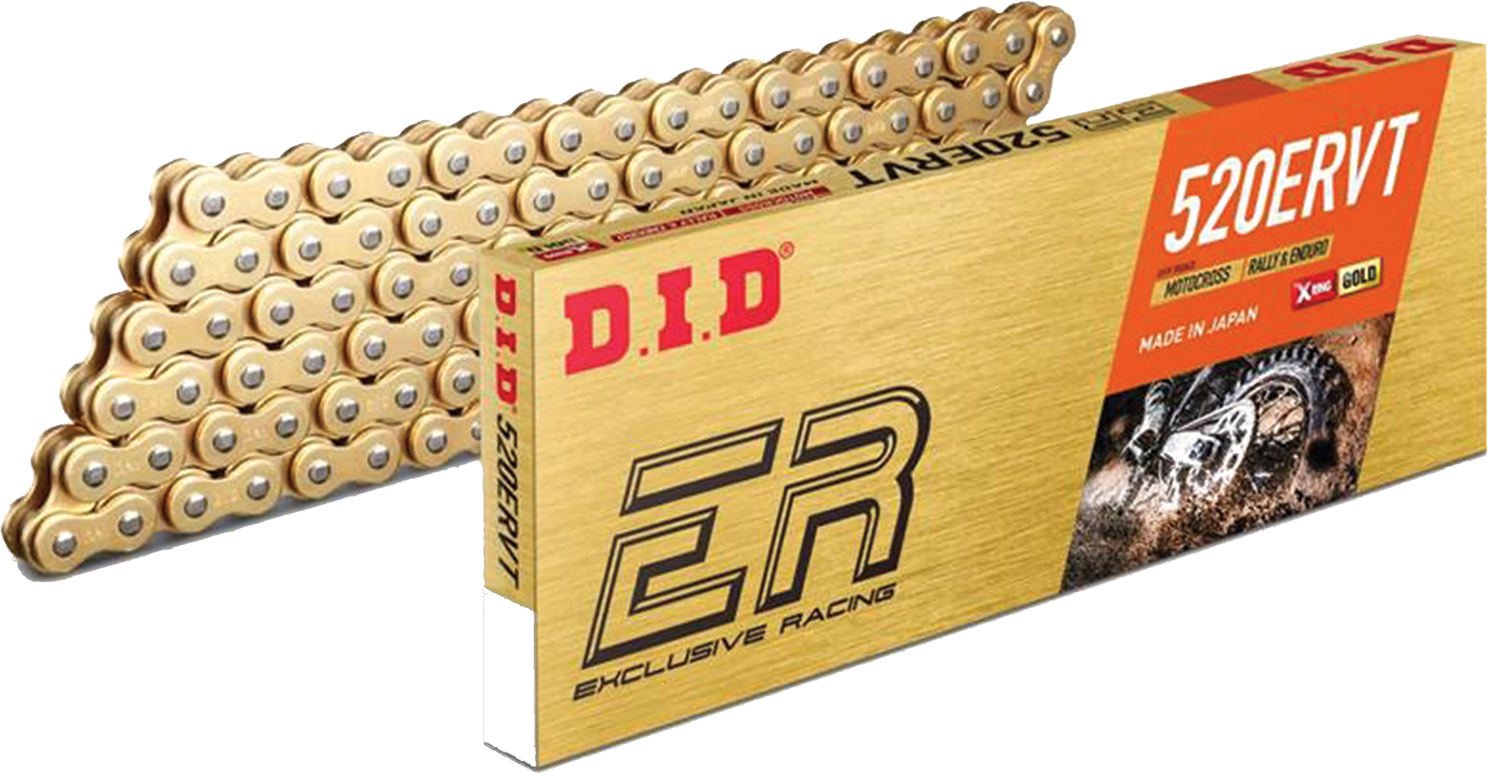 DID 520ERVT 120 Link Gold X-Ring Chain - 120 link gold X-Ring chain, 520 size - Click Image to Close