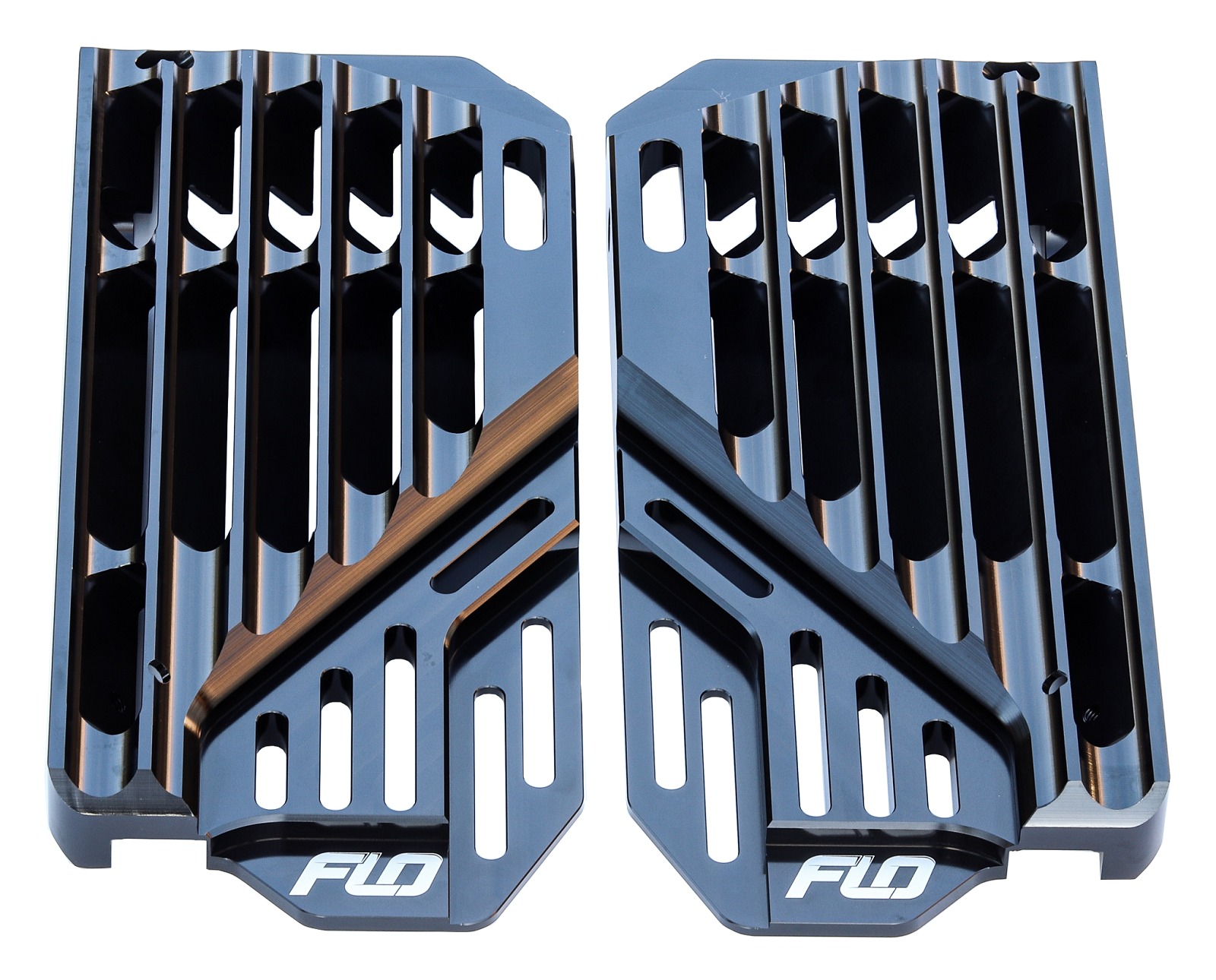 FLO Motorsports High Flow Radiator Braces Black For Yamaha YZ/WR 2018-2024 - Radiator braces for Yamaha YZ/WR 2018-2024 models - Click Image to Close