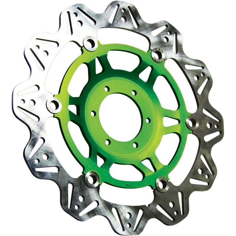 VEE Style Brake Rotor - Green Center - Click Image to Close