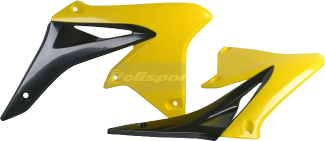 Radiator Shrouds - Black/Yellow - For 10-18 Suzuki RMZ250 - Click Image to Close