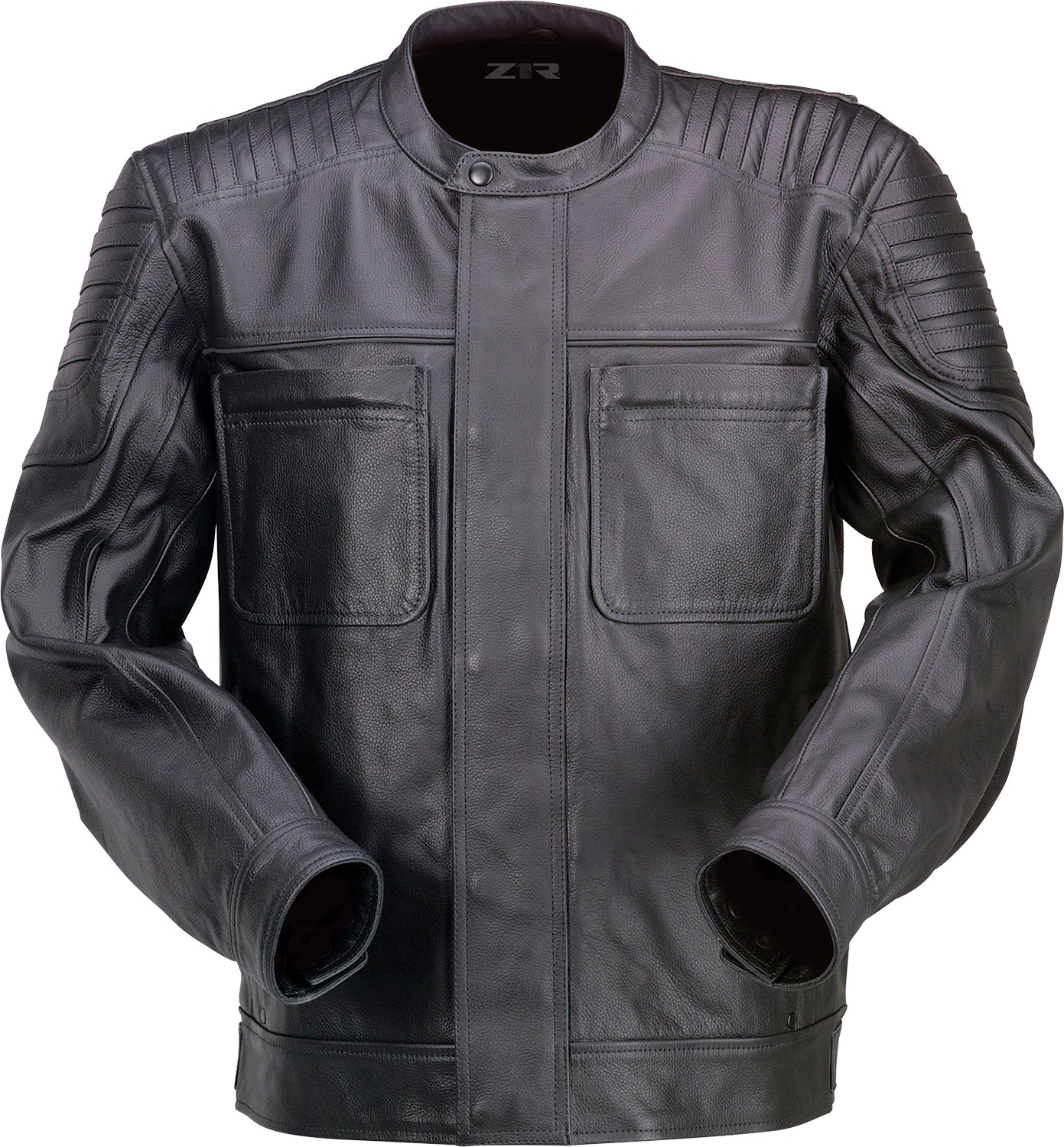 Z1R Widower Leather Jacket Black Men's 5XL - Premium leather riding jacket in Black, Men's 5XL - Click Image to Close
