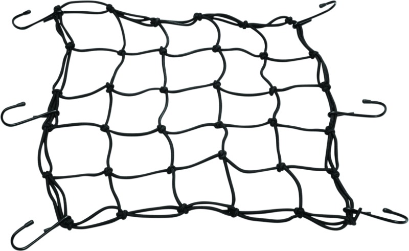 Kuryakyn 12in Cargo Net Black - 12in cargo net for securing luggage and gear - Click Image to Close