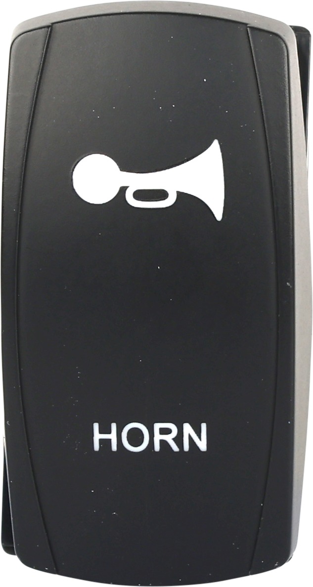Open Trail Pro Rocker Horn Switch LED Backlit Universal - Weather-sealed LED horn switch, universal fit - Click Image to Close