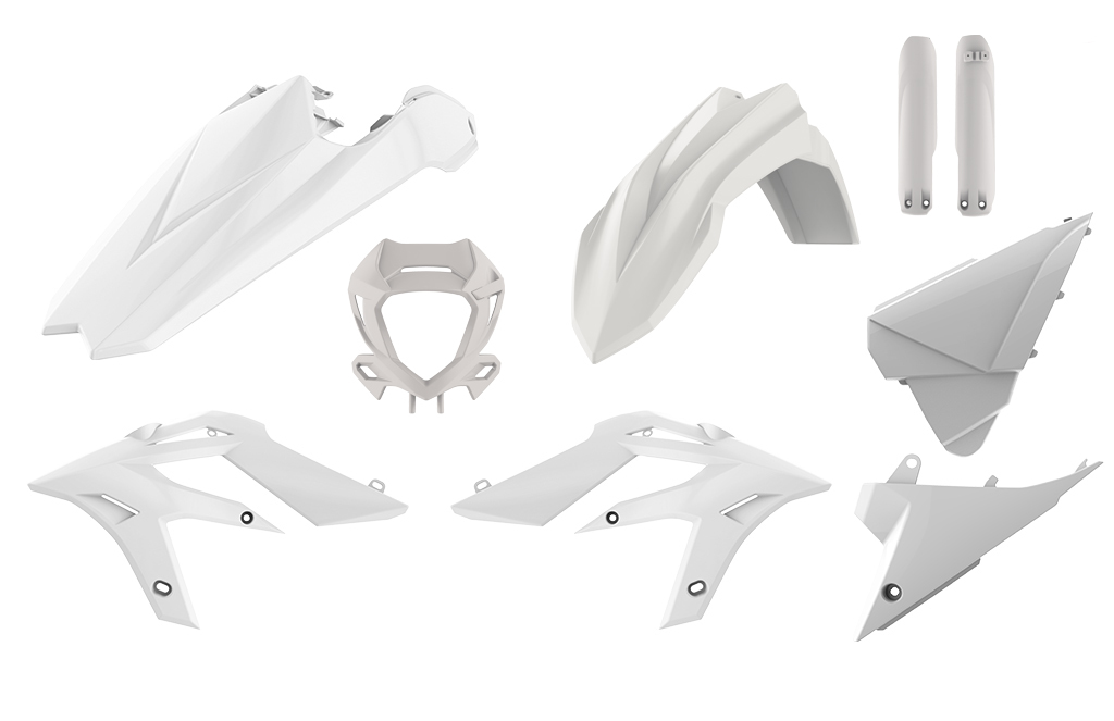 Full Enduro Plastic Kit - White - For 20-21 Beta X-Trainer - Click Image to Close