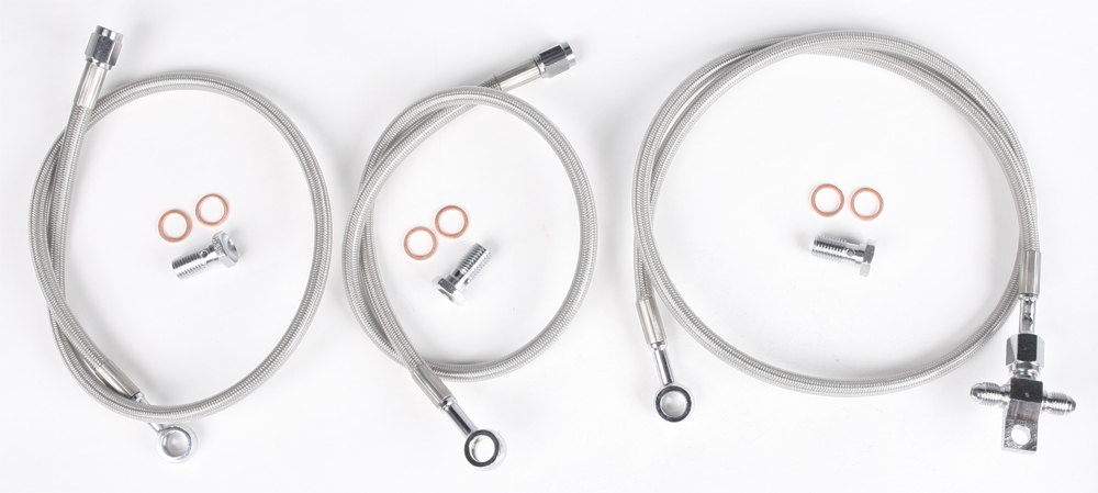 Front Stainless Steel Brake Line Kit - For 04-16 HONDA TRX450R - Click Image to Close