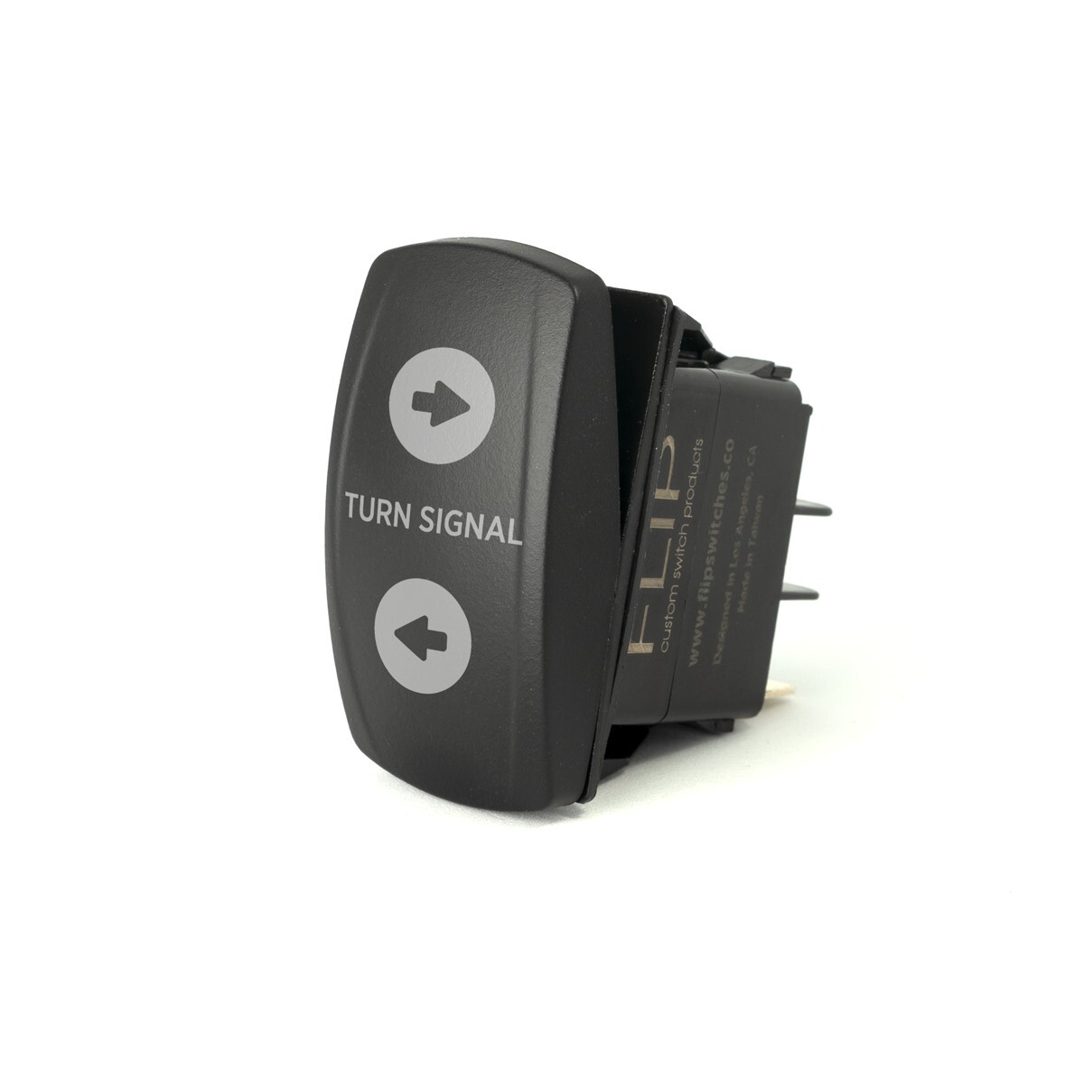 "Turn Signal" Illuminated Rocker Switch - Amber Lighted DPDT - Click Image to Close