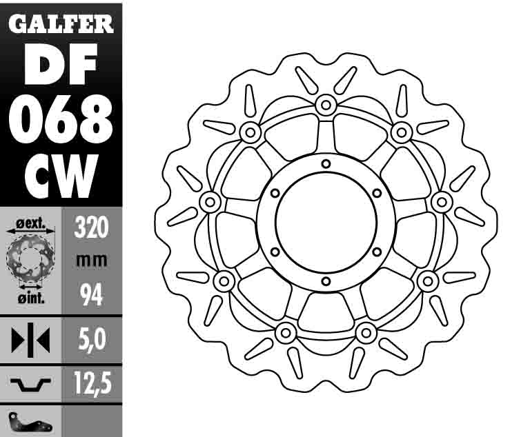 Floating Wave Brake Rotor - Front Disc - Click Image to Close