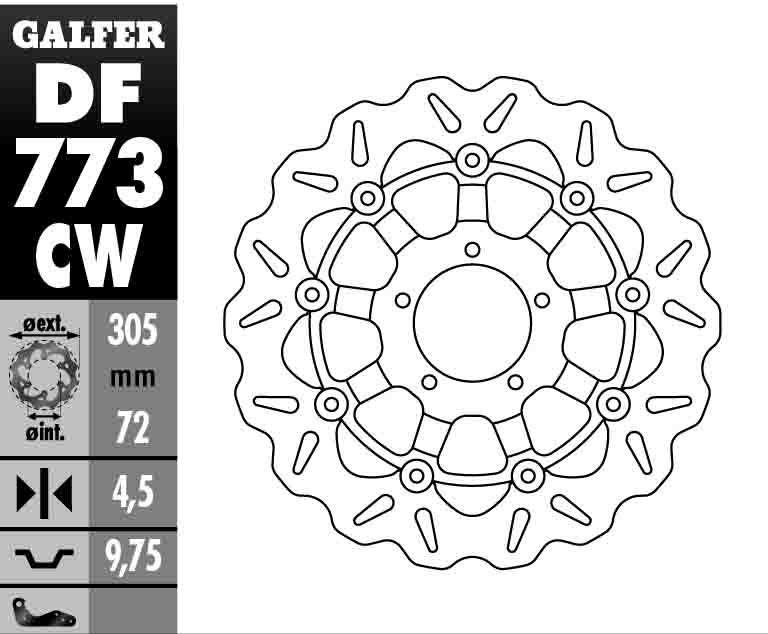 Floating Wave Brake Rotor - Front Disc - Click Image to Close