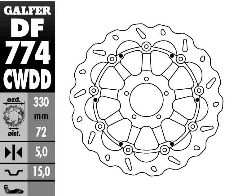 Wave Brake Rotor w/ TC - Front Disc - Click Image to Close