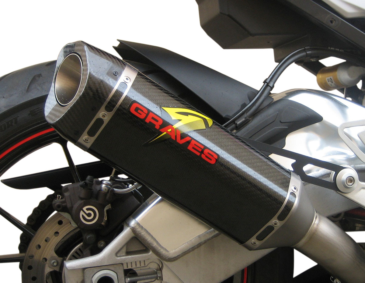 Carbon Fiber Cat Back Slip On Exhaust - For 15-16 BMW S1000RR - Click Image to Close