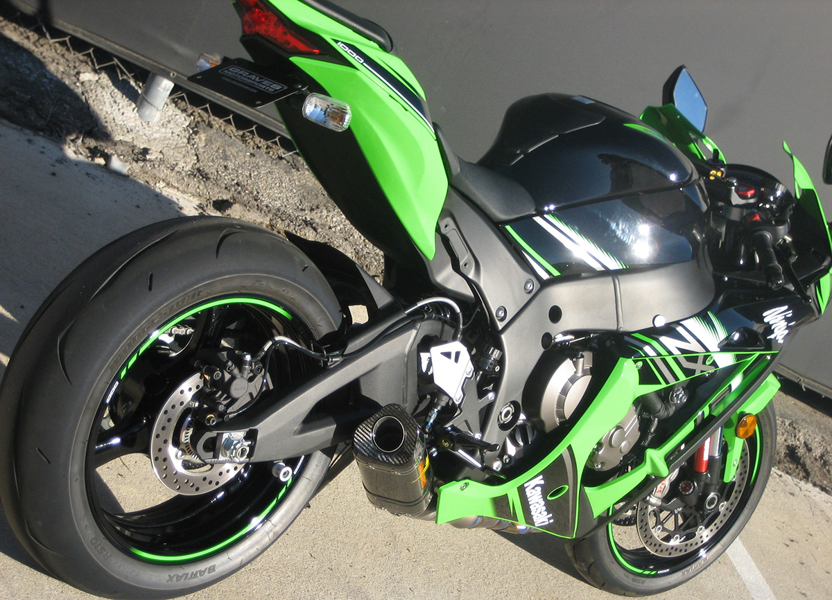 CF/Titanium Slip On Exhaust w/ Link Pipe - For 16-20 ZX10R - Click Image to Close