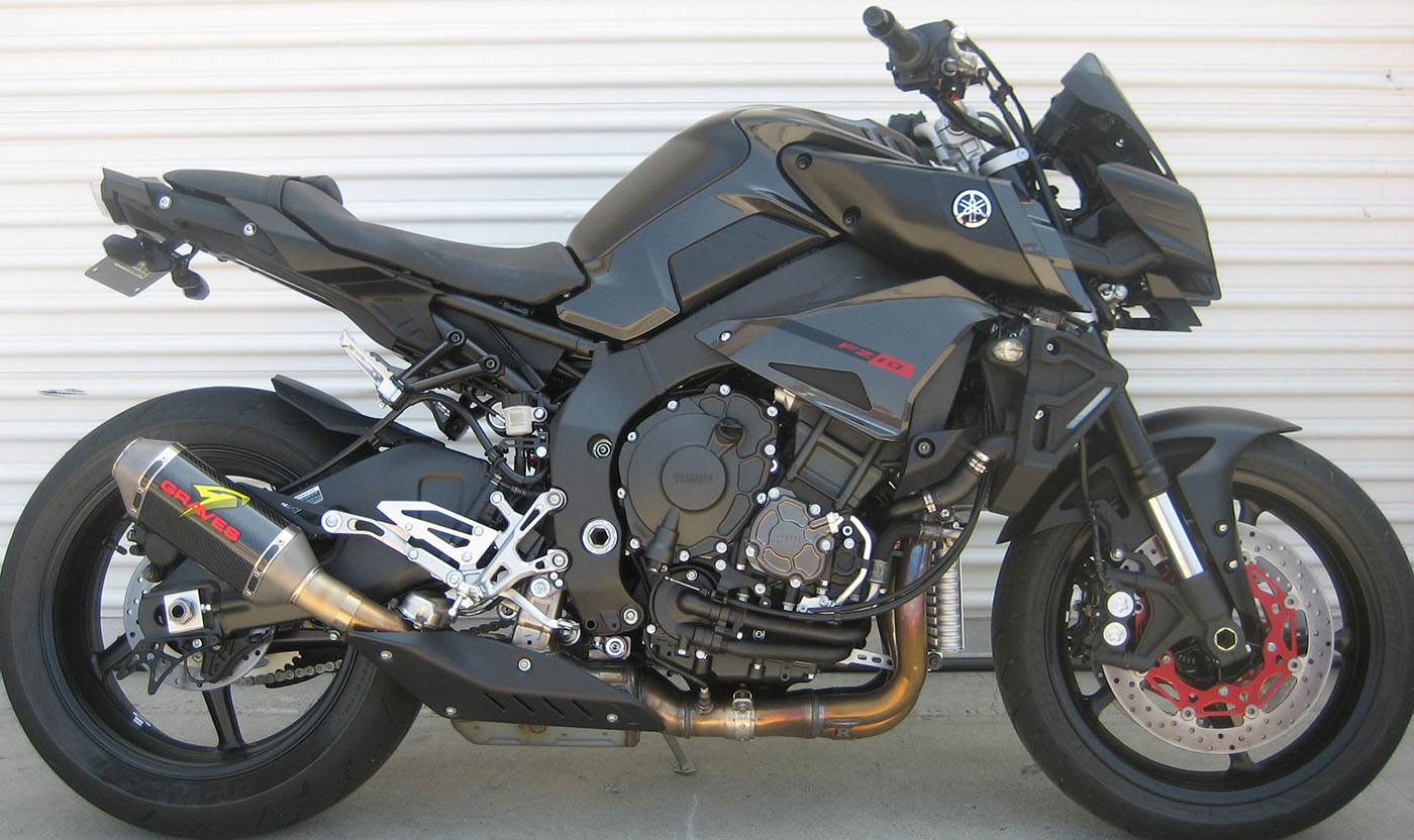 Carbon Fiber Cat Back Slip On Exhaust - For 17-23 Yamaha FZ-10 & MT-10 - Click Image to Close