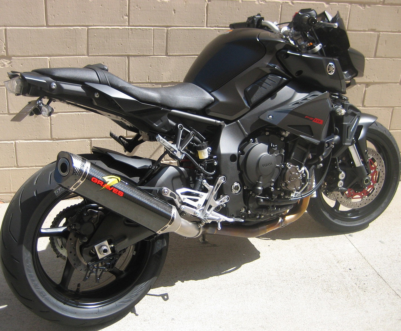 Carbon Fiber Slip On Exhaust w/ Link Pipe - For 17-23 Yamaha FZ-10 & MT-10 - Click Image to Close