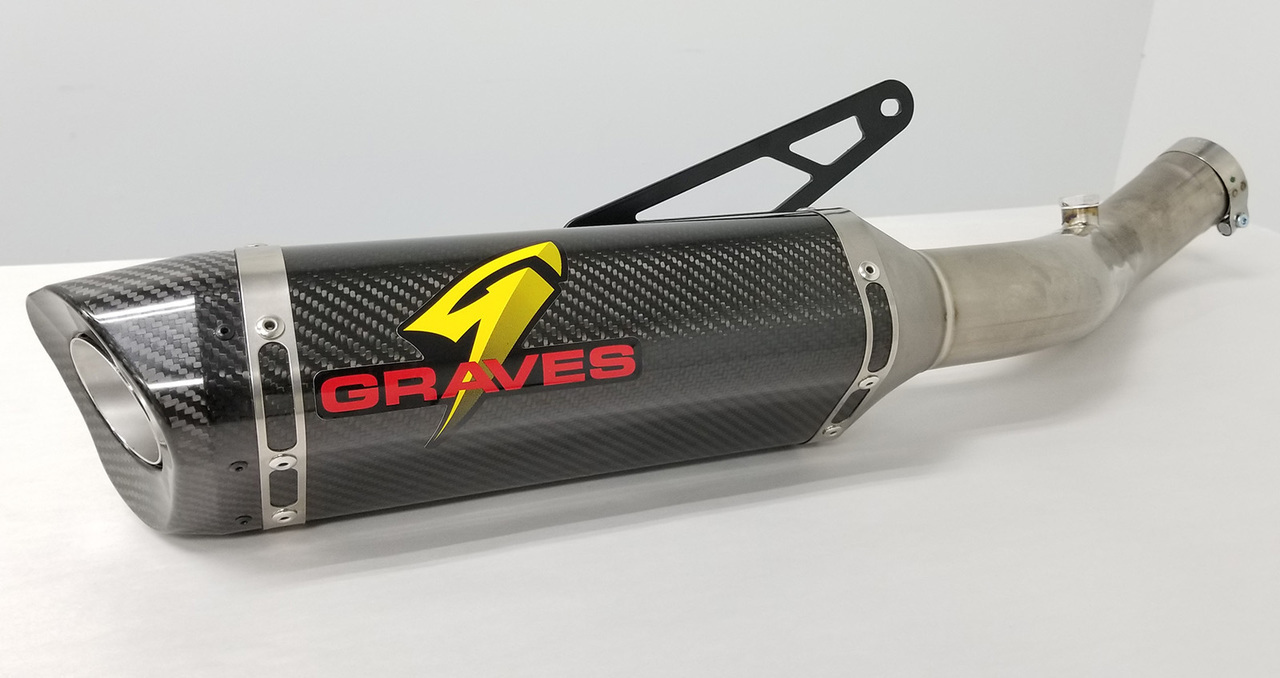 Carbon Fiber 3/4 Slip On Exhaust - For 17-20 Aprilia RSV4 - Click Image to Close