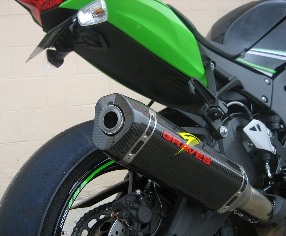 Cat Back Carbon Fiber Slip On Exhaust - For 16-20 ZX10R - Click Image to Close