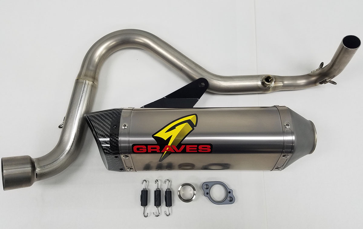 Titanium Full Exhaust - For Kawasaki Z125 Pro - Click Image to Close
