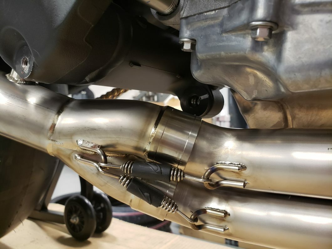 Works2 Carbon Fiber Titanium Full Exhaust - For 16-23 Kawasaki ZX10R - Click Image to Close