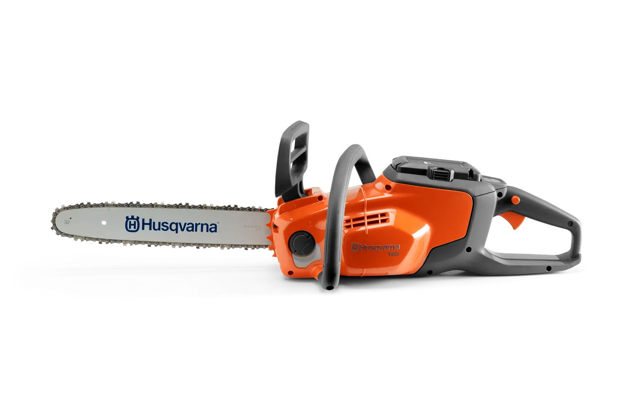Husqvarna 120i 14" Cordless Electric Chainsaw w/ Battery & Charger - Click Image to Close