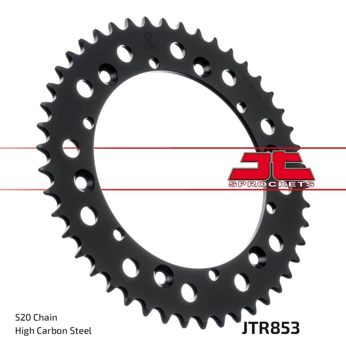 Steel Rear Sprocket - 51 Tooth 520 - For Yamaha ATV & Dirt YZ/WR/TT/IT - Click Image to Close