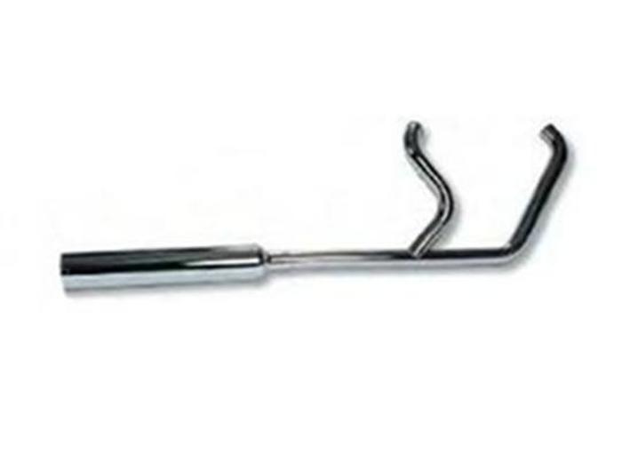 2-1 Chrome Exhaust System No End Cap - For 07-11 Harley Davidson Softail - Click Image to Close