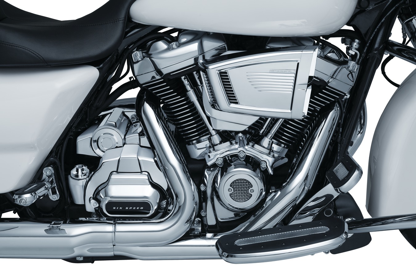 Precision Chrome Transmission Shroud - Harley Touring M8 - Click Image to Close
