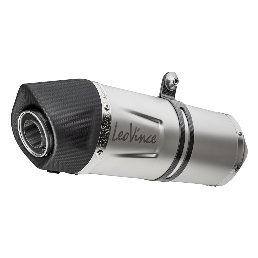 Leo Vince LV One Evo Slip-On Exhaust Stainless Fits 19-21 Moto Guzzi V85 TT - Click Image to Close