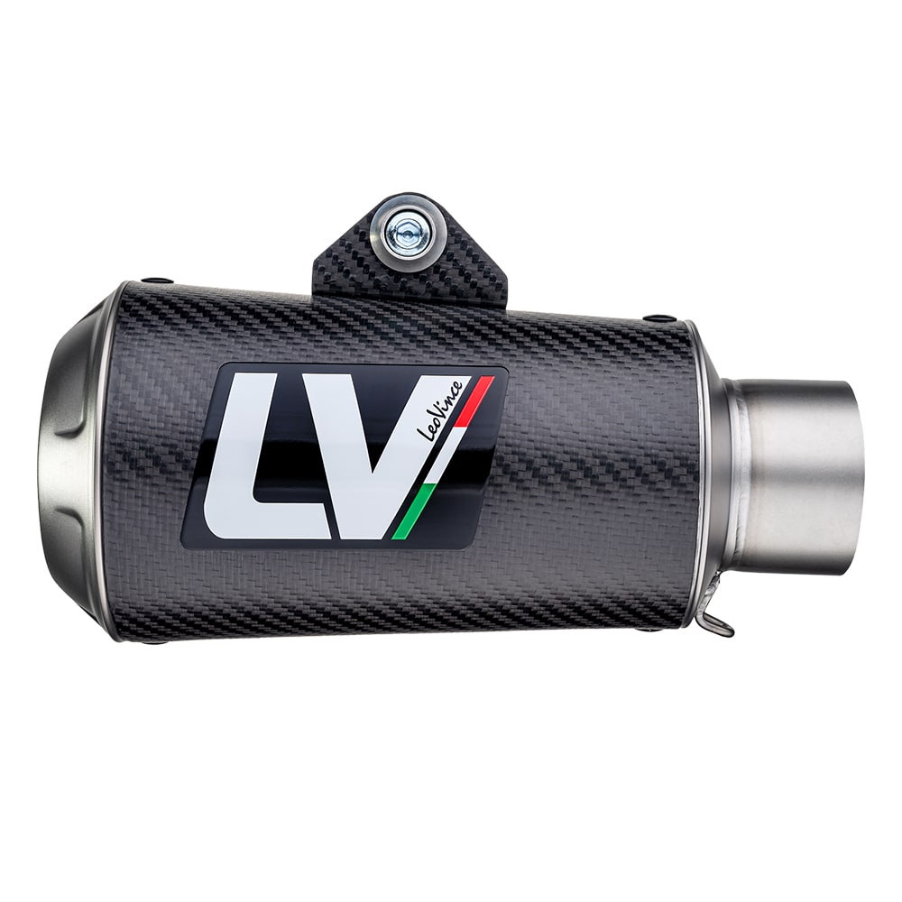 LV-10 Carbon Fiber Slip On Exhaust - For 19-23 Honda CB500F/X CBR500R - Click Image to Close