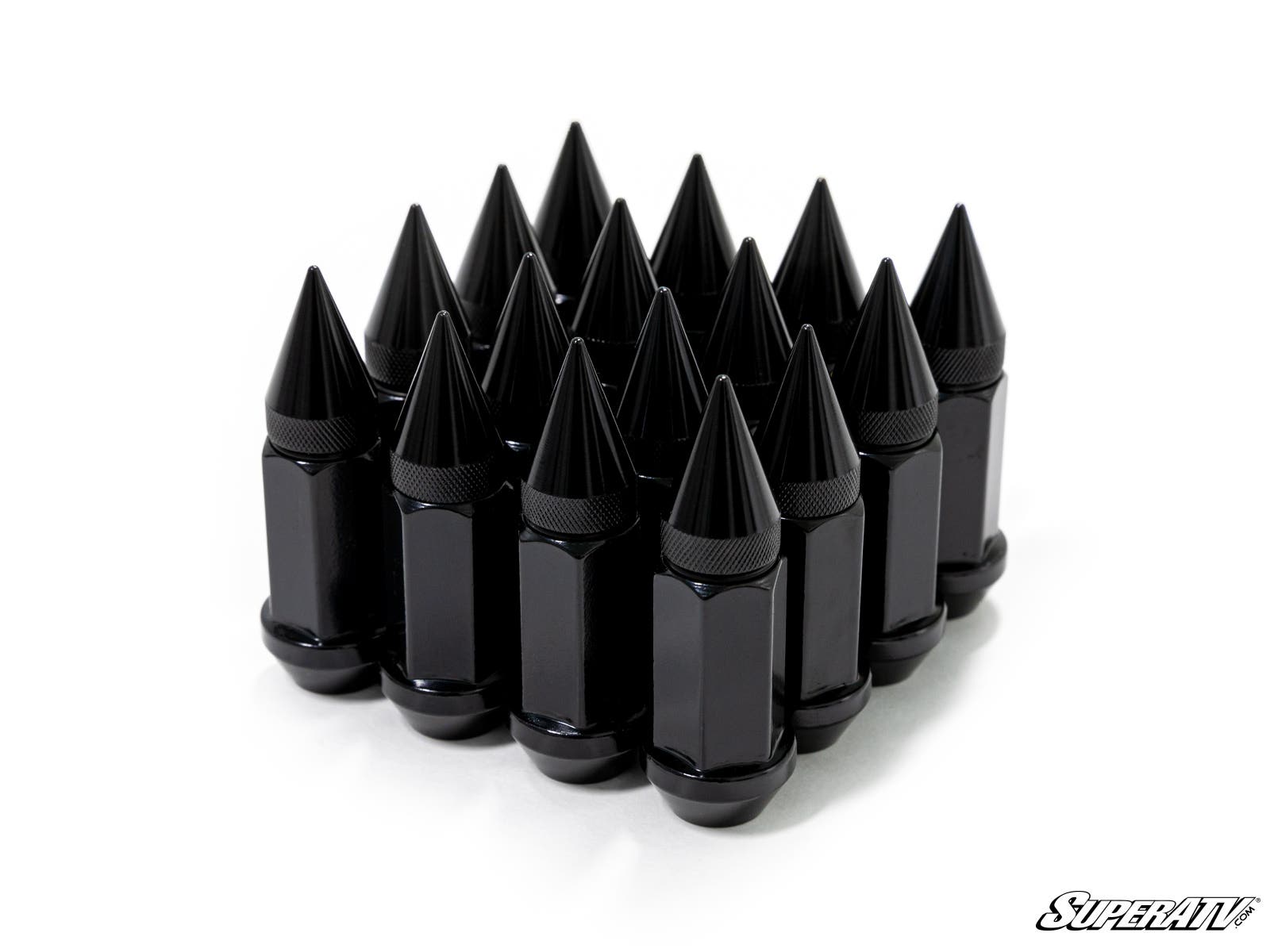 SuperATV Spiked Lug Nuts M12 x 1.25 - Set of 16 for 4 lug wheels - Spiked lug nuts, M12.5 x 1.25 (Set of 4) - Click Image to Close