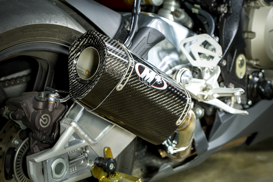 Tech 1 Carbon Fiber Slip On Exhaust - For 15-16 BMW S1000RR - Click Image to Close