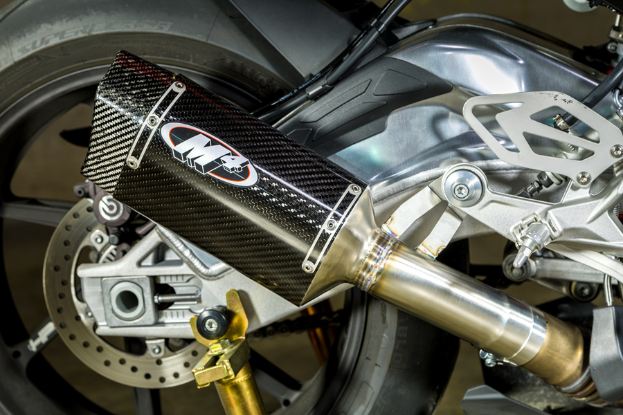 Tech 1 Carbon Fiber Slip On Exhaust - For 15-16 BMW S1000RR - Click Image to Close