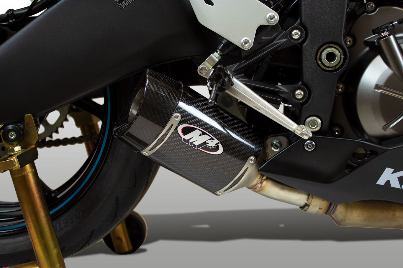 Street Slayer Carbon Fiber Slip On Exhaust - For 09-24 Kawasaki ZX6R - Click Image to Close