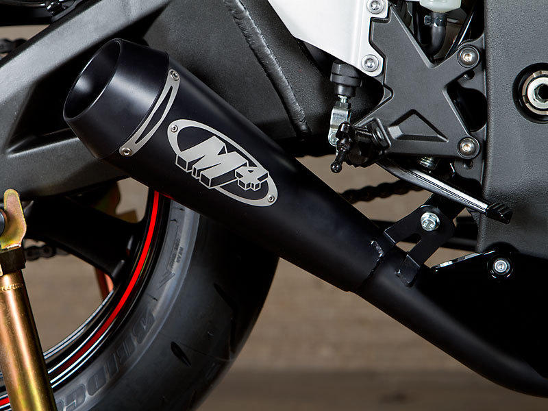 Black GP Slip On Exhaust - For 11-15 Kawasaki ZX10R - Click Image to Close