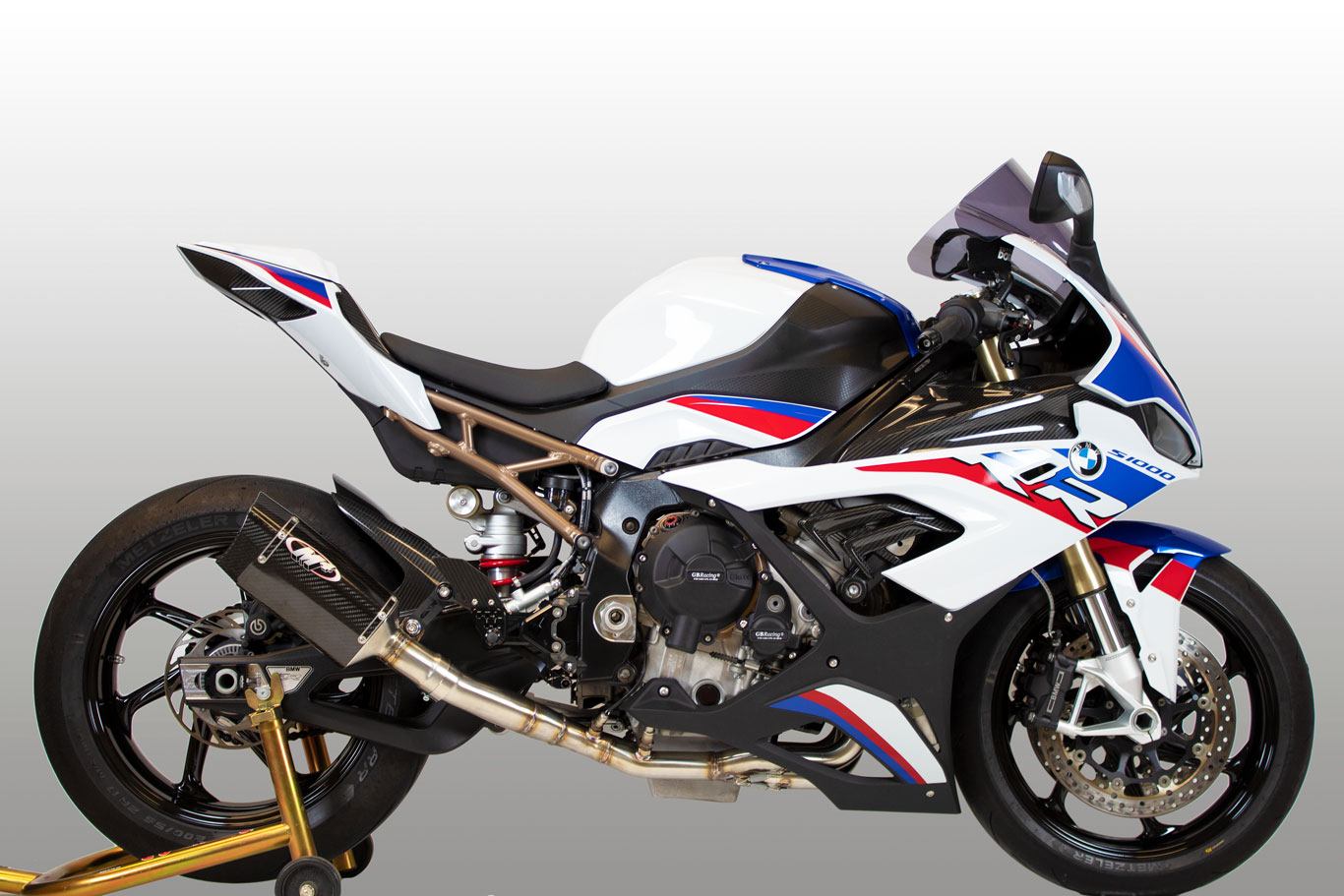 Tech1 Carbon Fiber Full Exhaust - For 20-23 BMW S1000RR - Click Image to Close