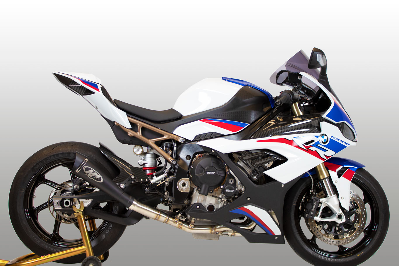GP19 Black Full Exhaust - For 20-23 BMW S1000RR - Click Image to Close