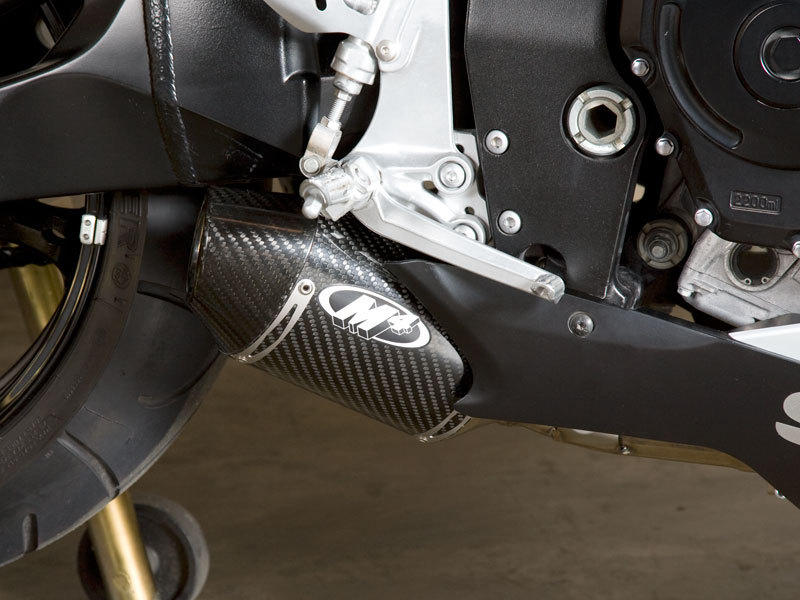 M4 Street Slayer Carbon Slip-On Exhaust Black Fits 06-07 GSXR600 GSXR750 - Click Image to Close