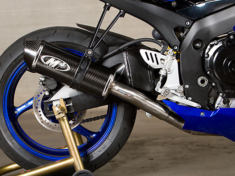 Carbon Fiber Full Exhaust w/ Stainless Tubing - For 08-10 Suzuki GSXR600 GSXR750 - Click Image to Close