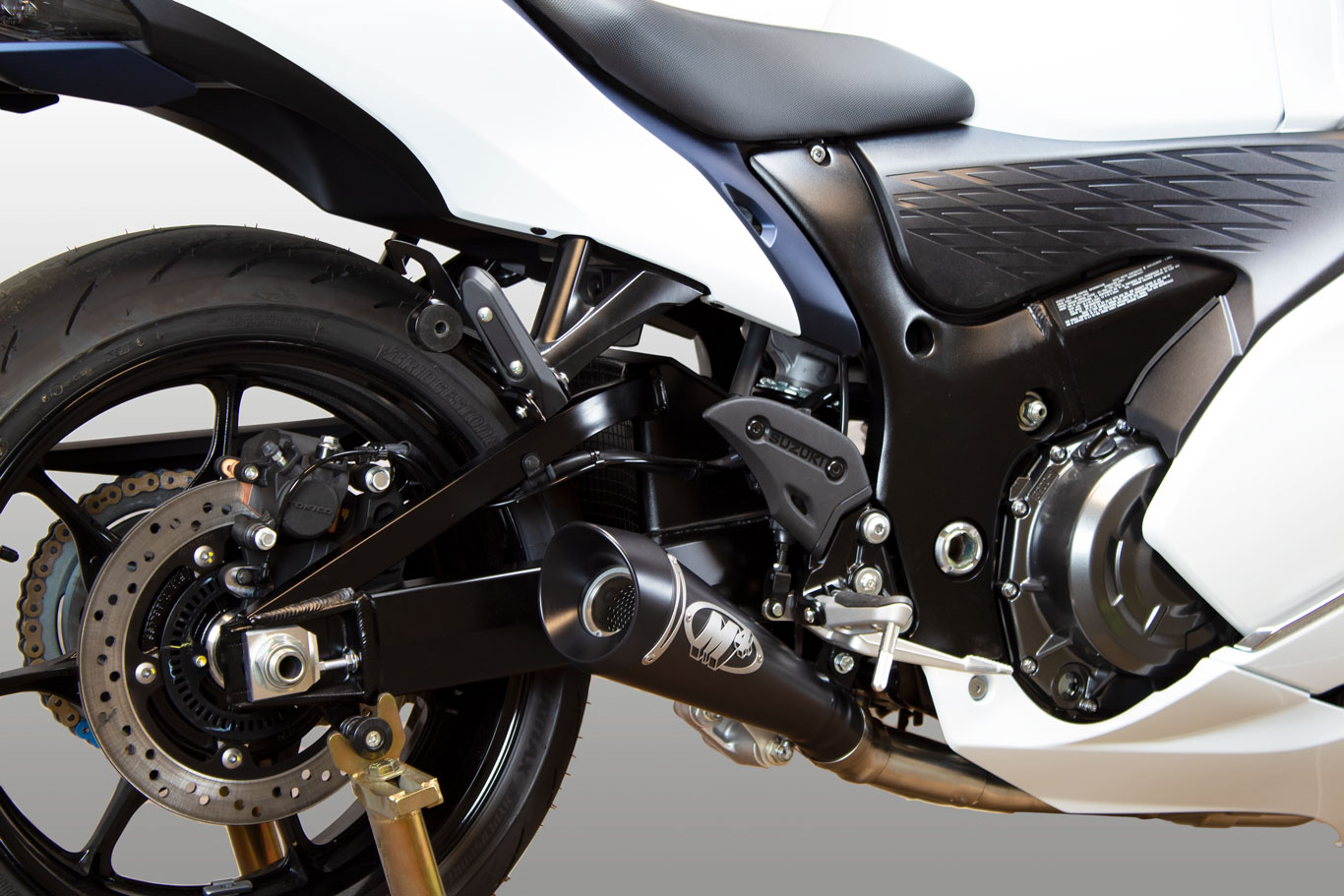 GP19 Black Full Exhaust - For 08-24 Suzuki Hayabusa - Click Image to Close
