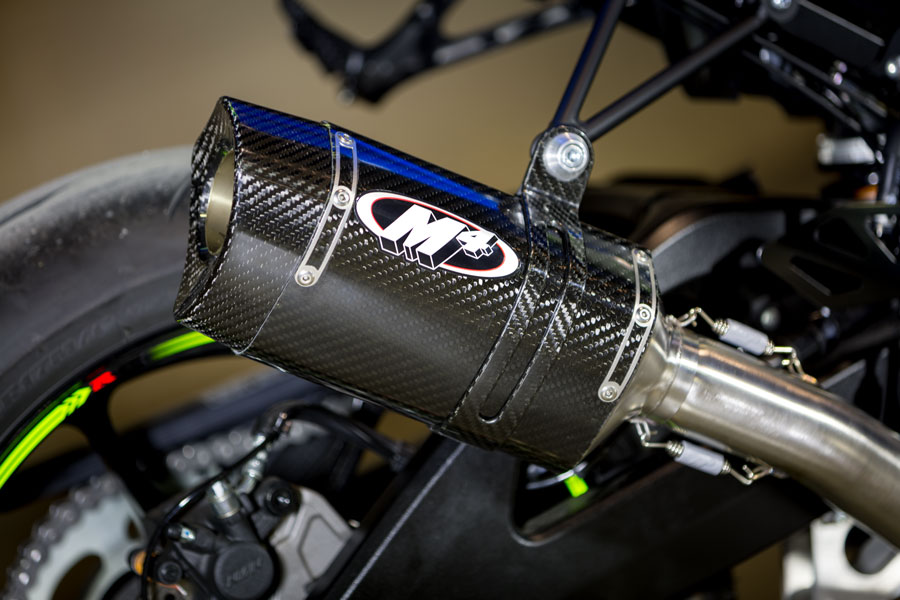 Tech1 Carbon Fiber & Stainless Full Exhaust - For 17-25 Suzuki GSXR1000 - Click Image to Close
