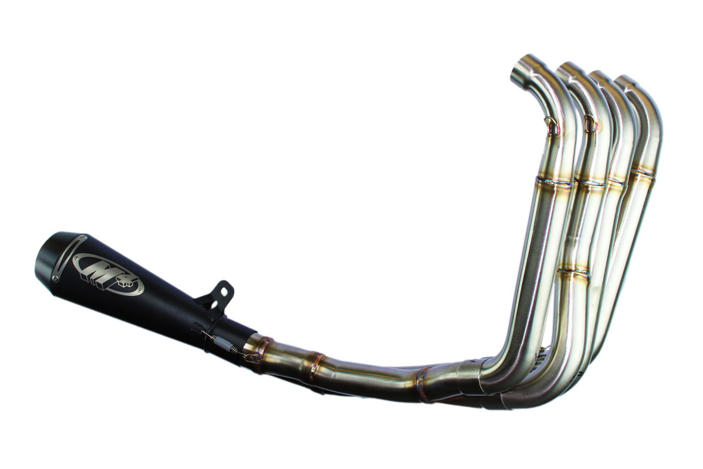 Black GP Full Exhaust w/ Stainless Tubing - For 05-06 Suzuki GSXR1000 - Click Image to Close